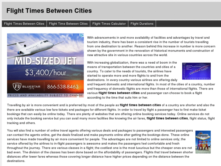 www.flighttimesbetweencities.com