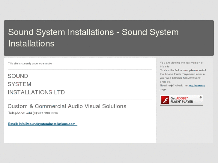 www.soundsysteminstallations.com