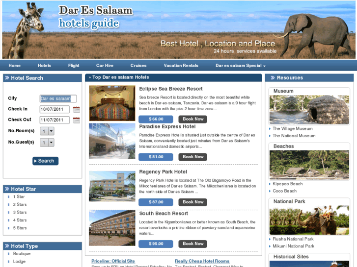 www.daressalaamhotelsguide.com