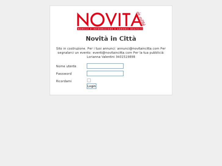 www.novitaincitta.com