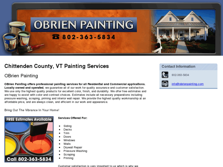 www.obrienpaintingvt.com