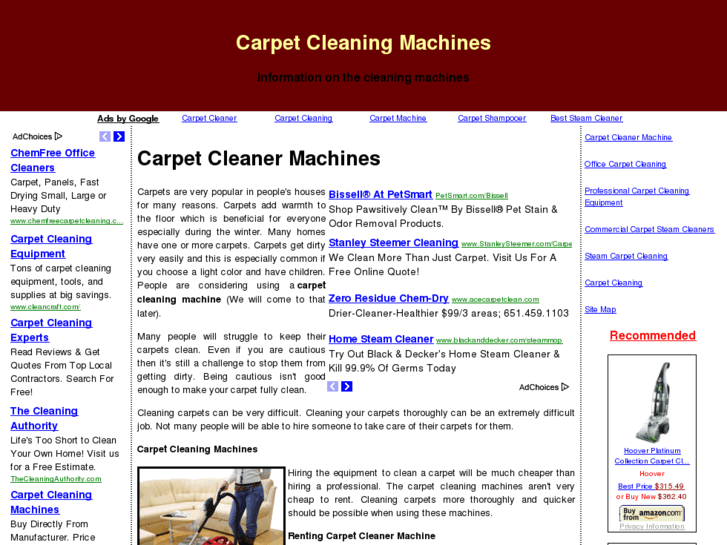 www.carpetcleanermachine.info