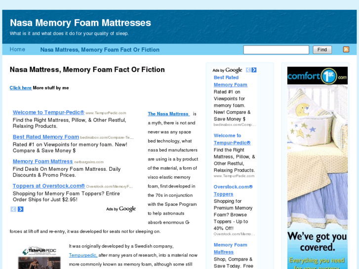 www.nasamemoryfoammattress.net