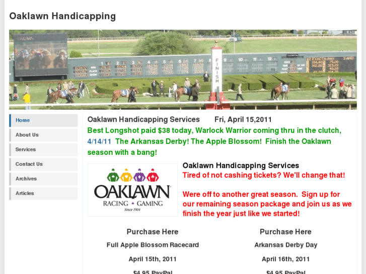 www.oaklawnhandicappers.com