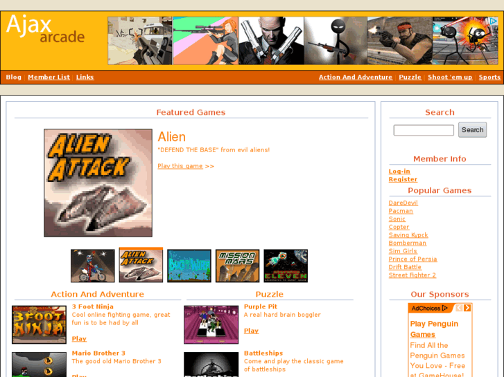 www.ajaxarcade.com