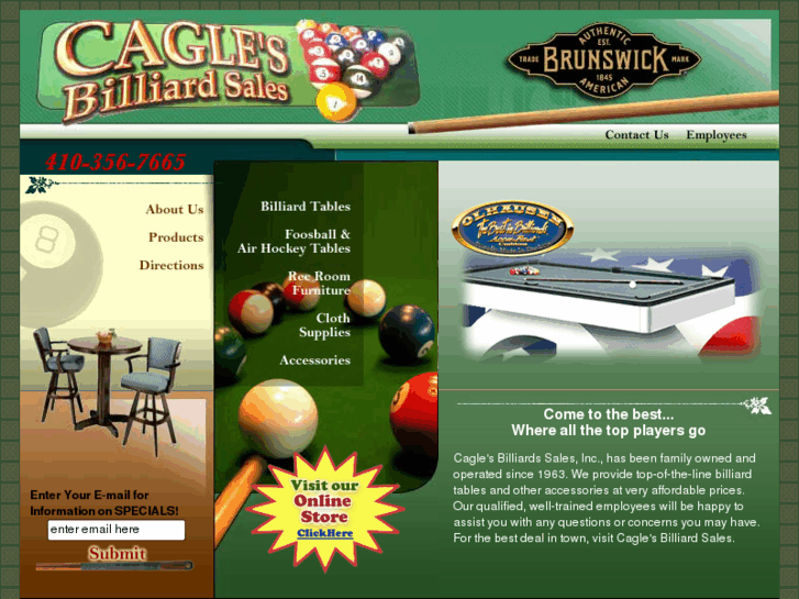 www.caglesbilliards.com