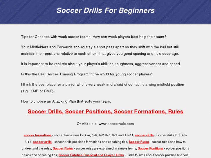 www.soccerdrillsforbeginners.com