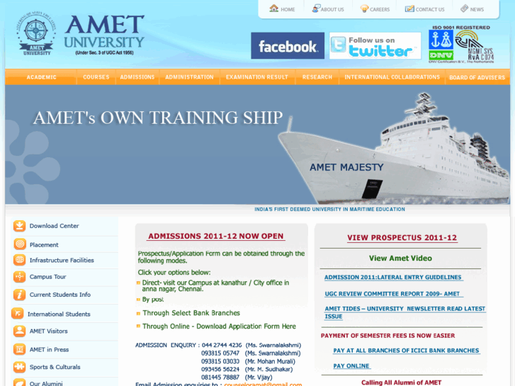www.ametuniv.ac.in