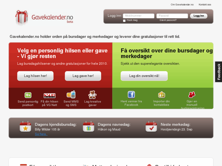 www.gavekalender.no