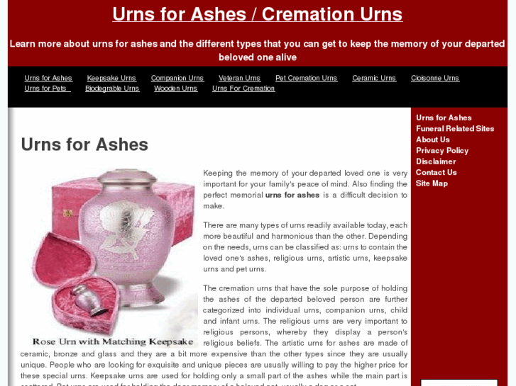 www.urnsforashes.org