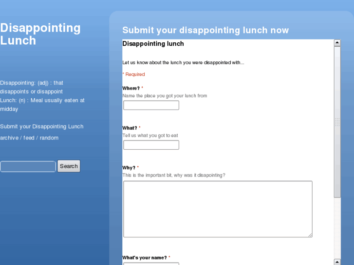 www.disappointinglunch.com