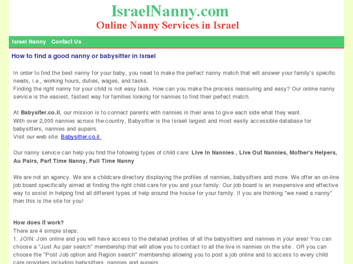 www.israelnanny.com