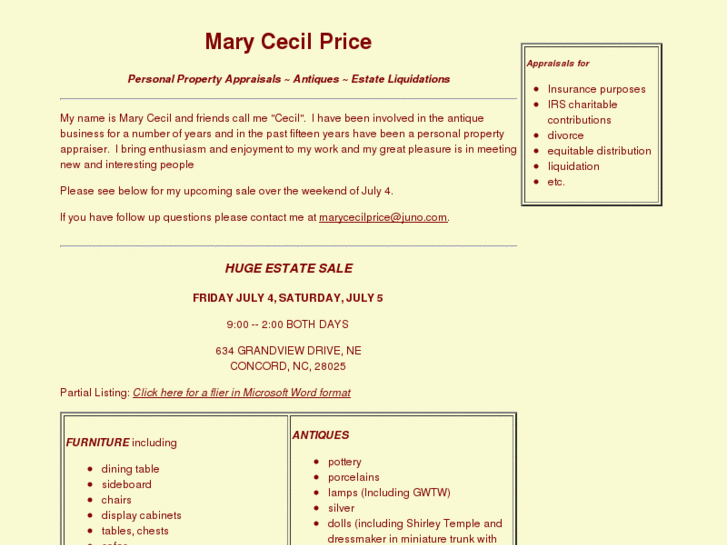 www.marycecilprice.com