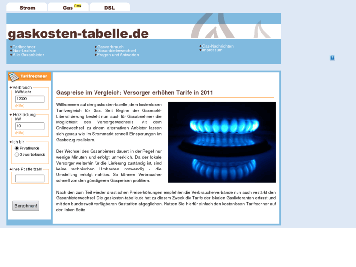 www.gaskosten-tabelle.de