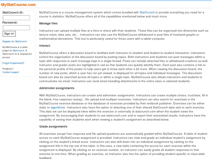 www.mystatcourse.com