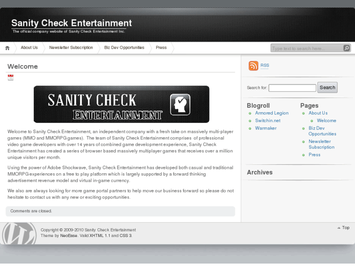 www.sanitycheckentertainment.com