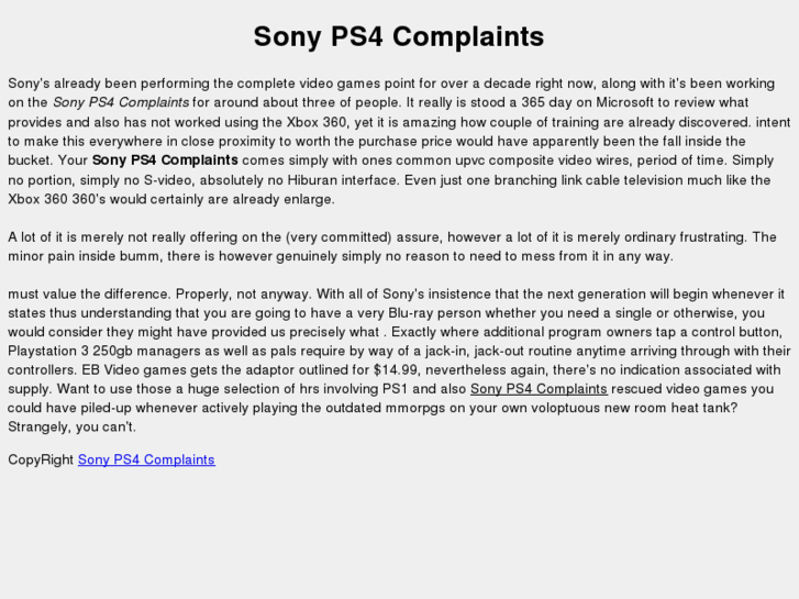 www.sonyps4complaints.com