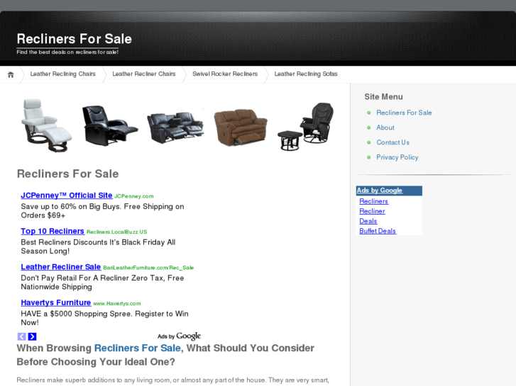www.reclinersforsales.net