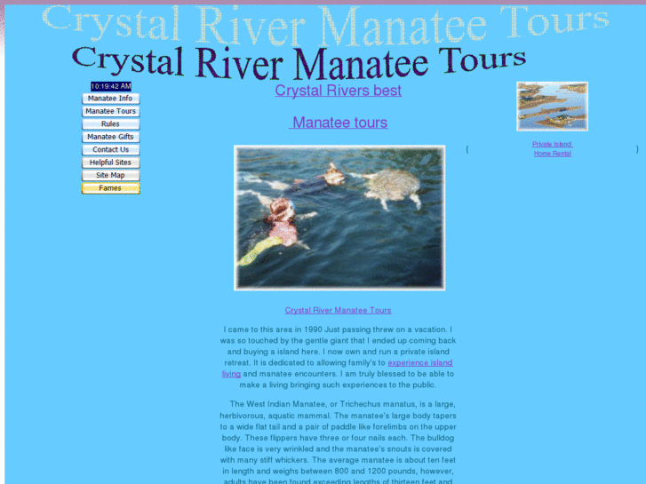 www.crystalriverfloridamanateetours.com