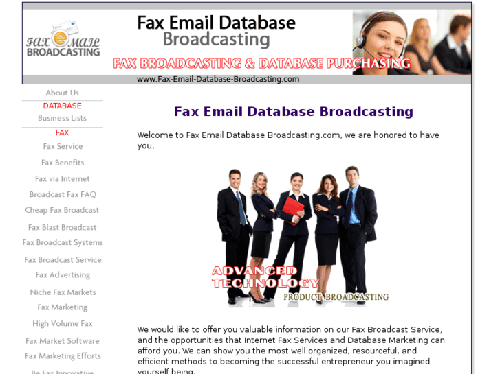 www.fax-email-database-broadcasting.com