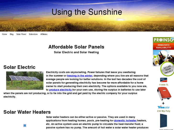 www.usingthesunshine.com