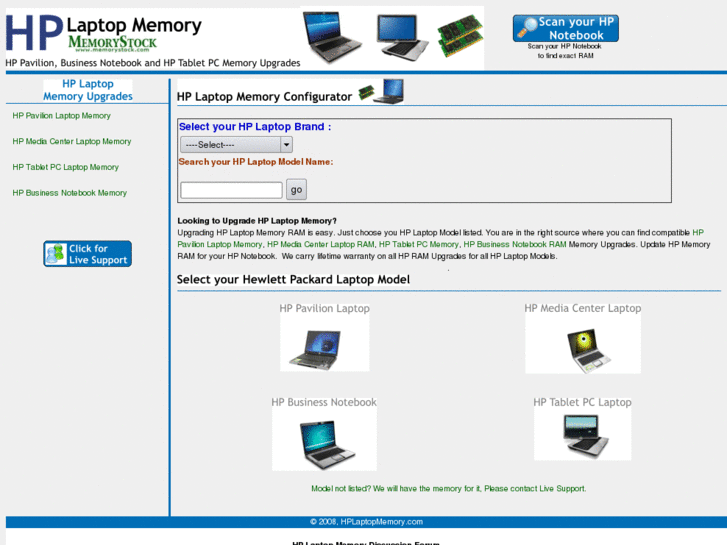 www.hplaptopmemory.com