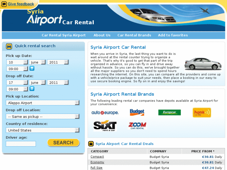 www.syriaairportcarrental.com