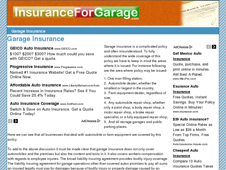 www.insuranceforgarage.com