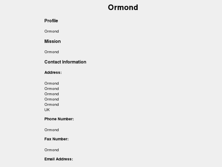 www.ormond.biz