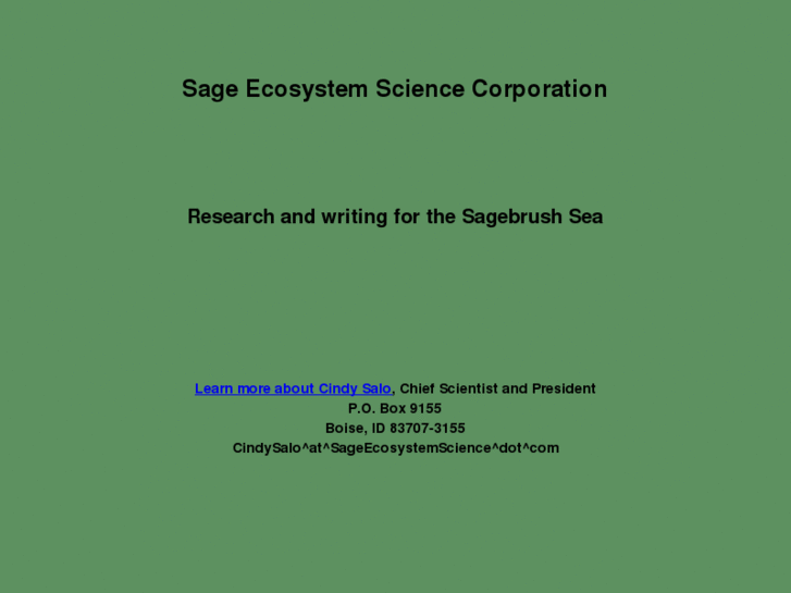 www.sageecoscience.com