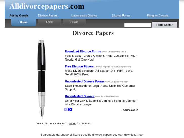 www.alldivorcepapers.com