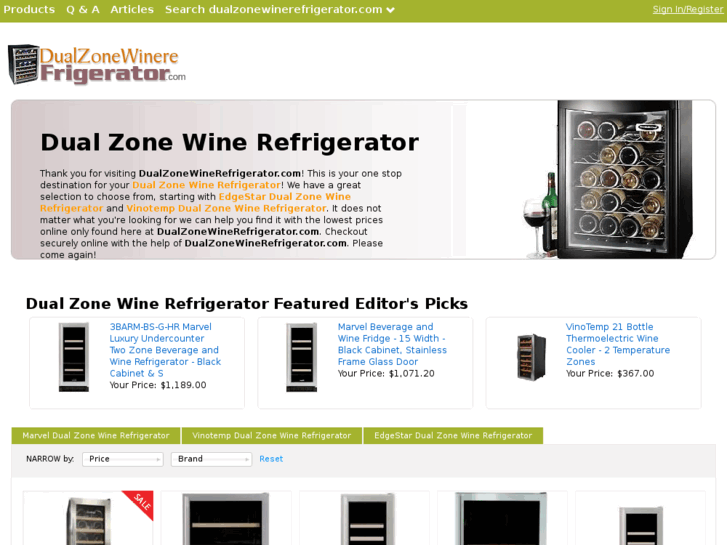 www.dualzonewinerefrigerator.com