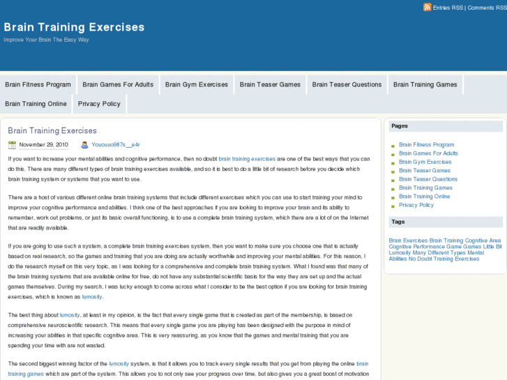 www.braintrainingexercises.net