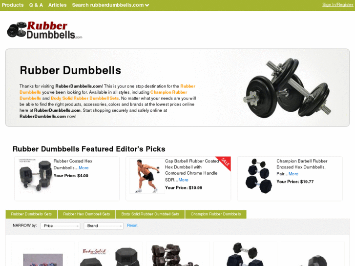 www.rubberdumbbells.com