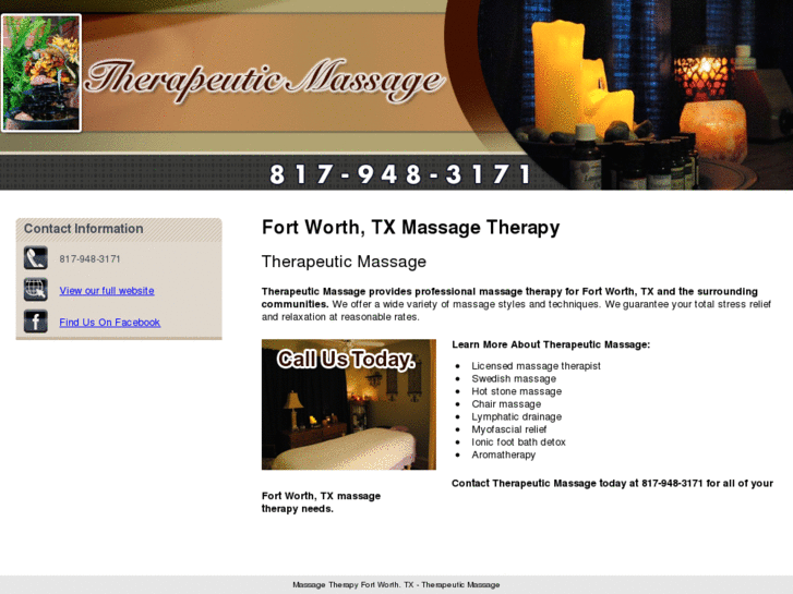 www.therapeuticmassagefortworth.com