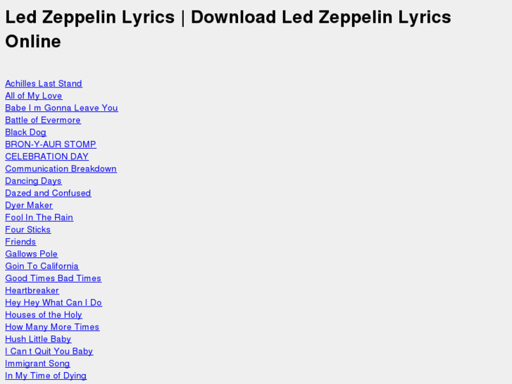 www.lyricsledzeppelin.com