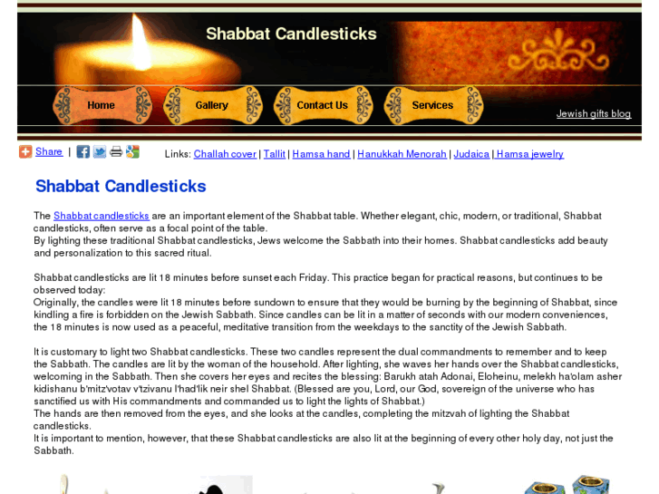 www.shabbatcandlesticks.com