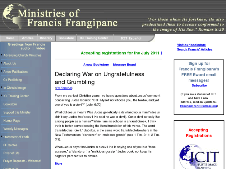 www.francisfrangipaneinfo.com