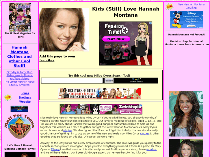 www.kidslovehannahmontana.com