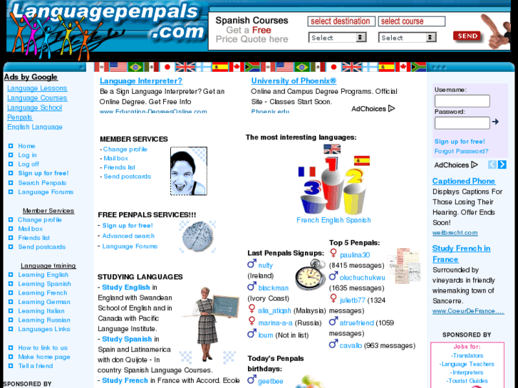 www.languagepenpals.com