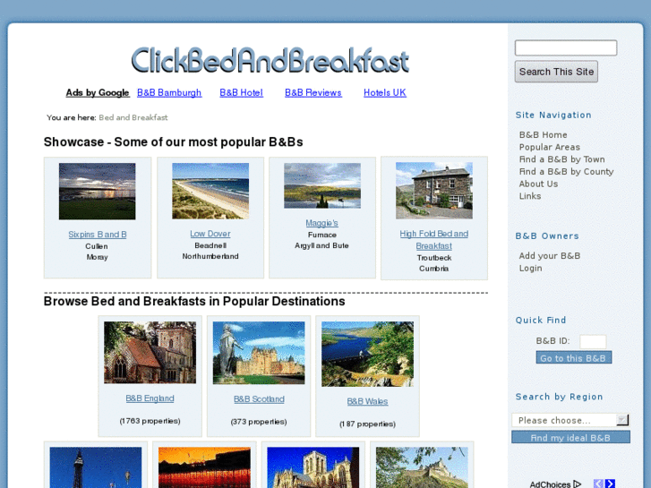 www.clickbedandbreakfast.co.uk