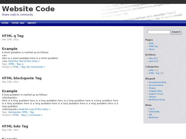 www.websitecode.info