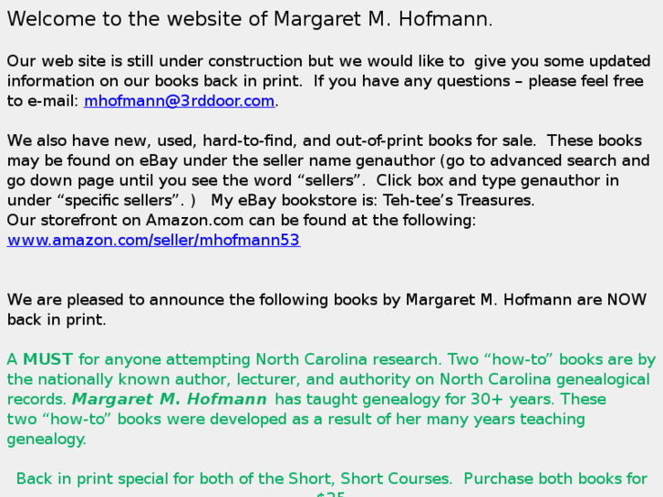 www.margaretmhofmann.com