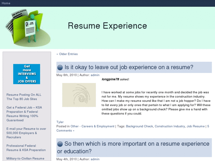 www.resumeexperience.net
