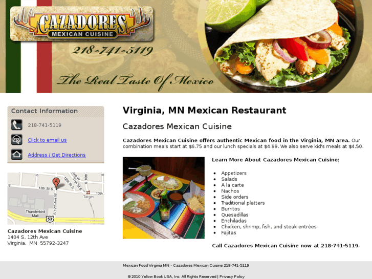 www.cazadoresmexicancuisine.com