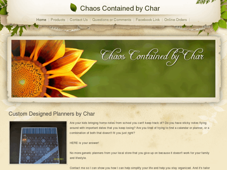 www.chaoscontainedbychar.com