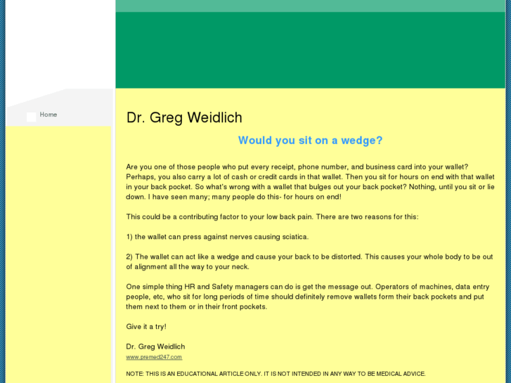 www.drgregweidlich.com