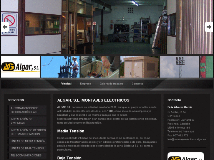 www.montajeselectricosalgar.es