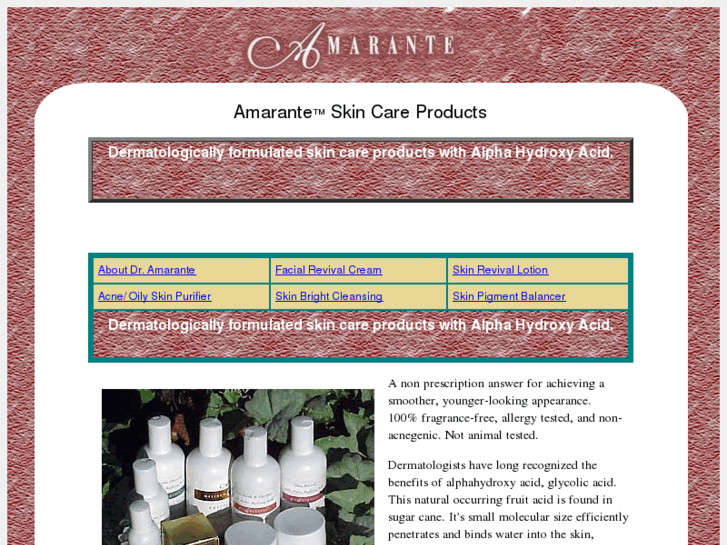 www.amaranteskincare.com