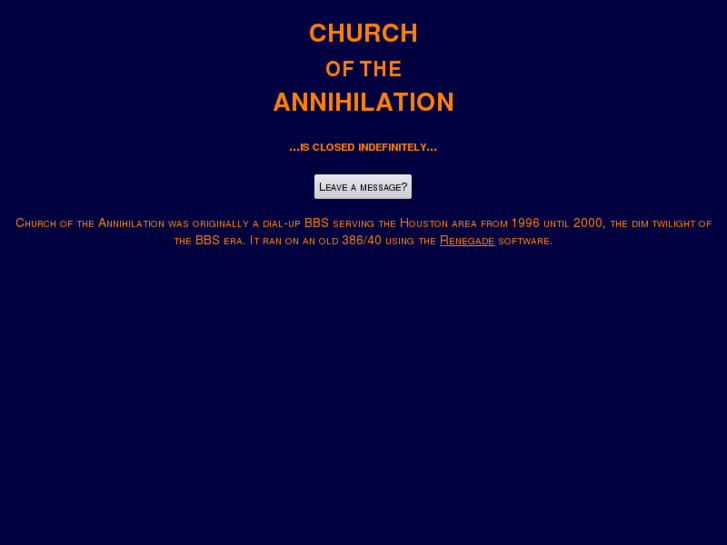 www.churchoftheannihilation.net